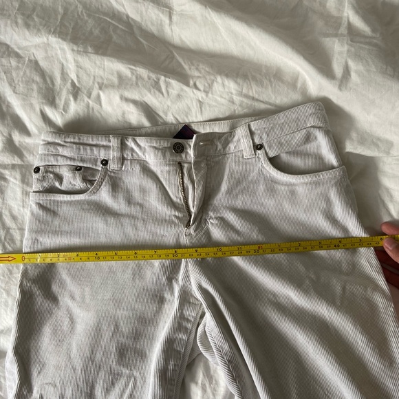 Ralph Lauren White Corduroy Wide-Leg Pants - Picture 7 of 9